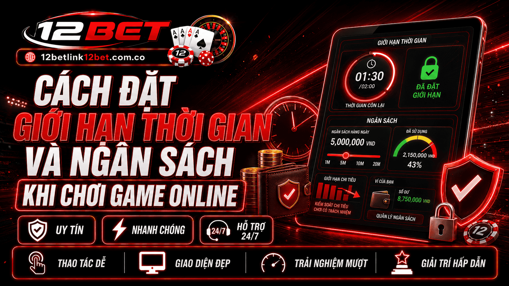 Cách đặt giới hạn thời gian và ngân sách khi chơi game online