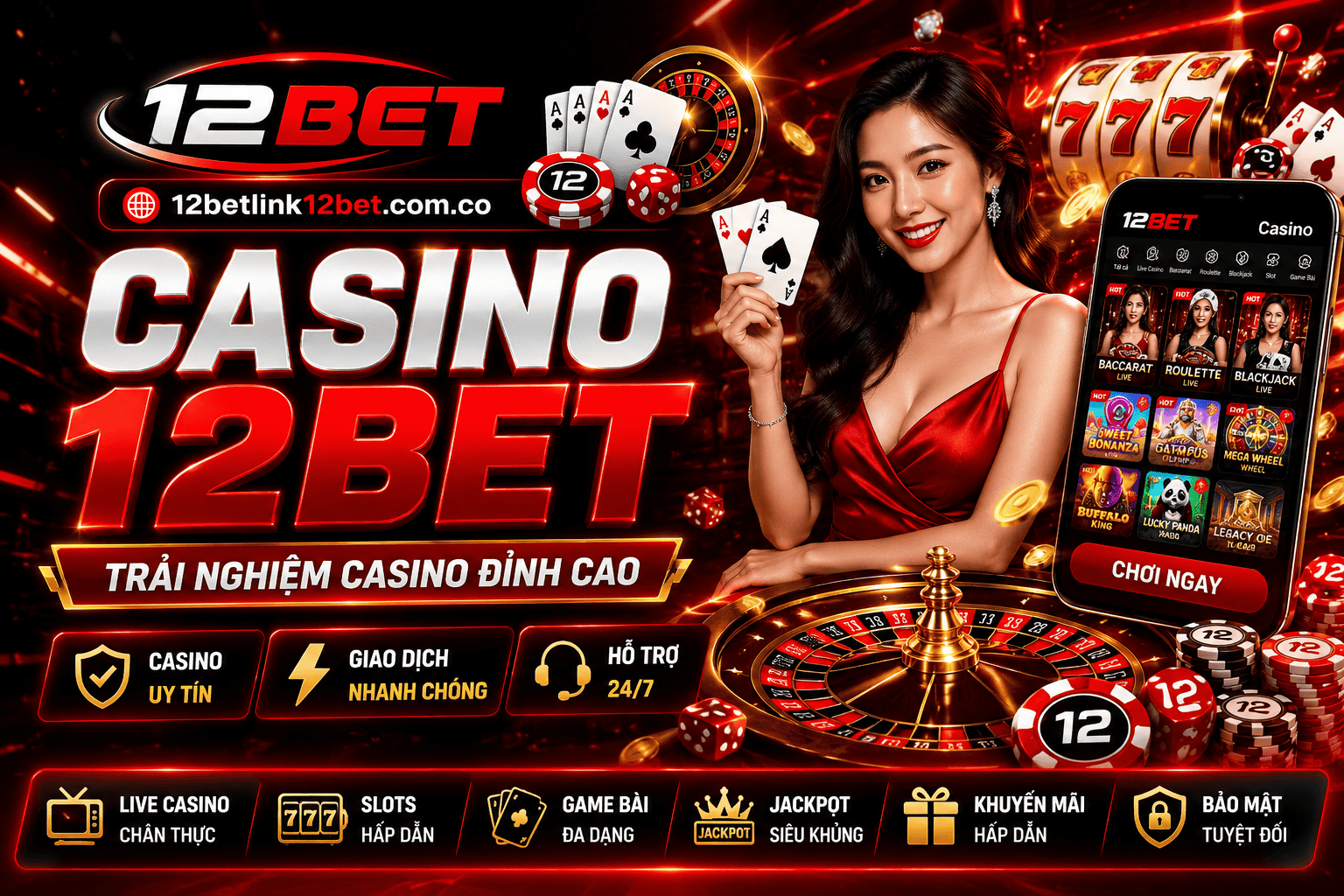 Casino 12BET - Sòng bài live chân thực, dealer chuyên nghiệp Casino 12BET - Song bai live chan thuc, dealer chuyen nghiep
