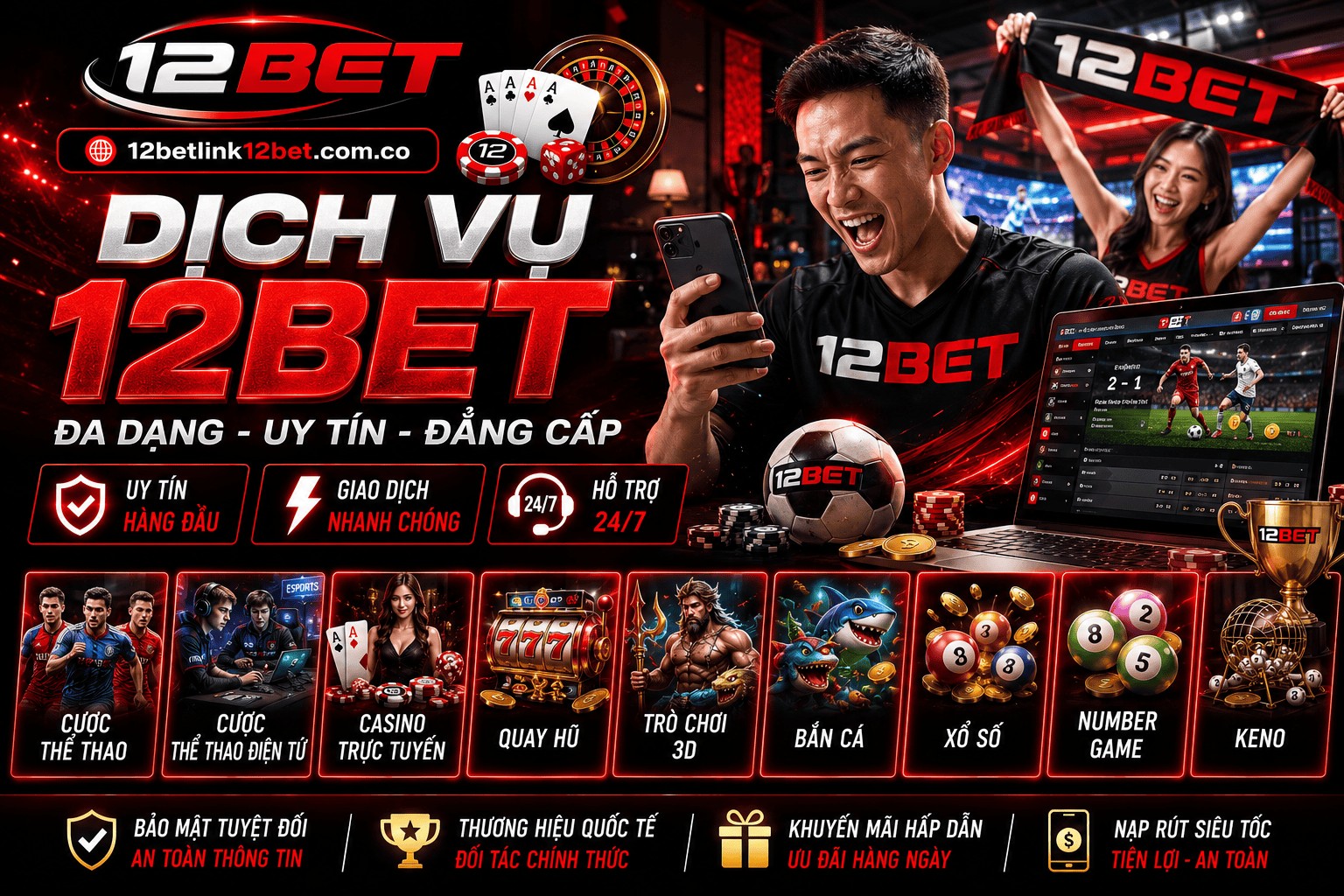 Nhung san pham cuoc tieu bieu tai 12BET