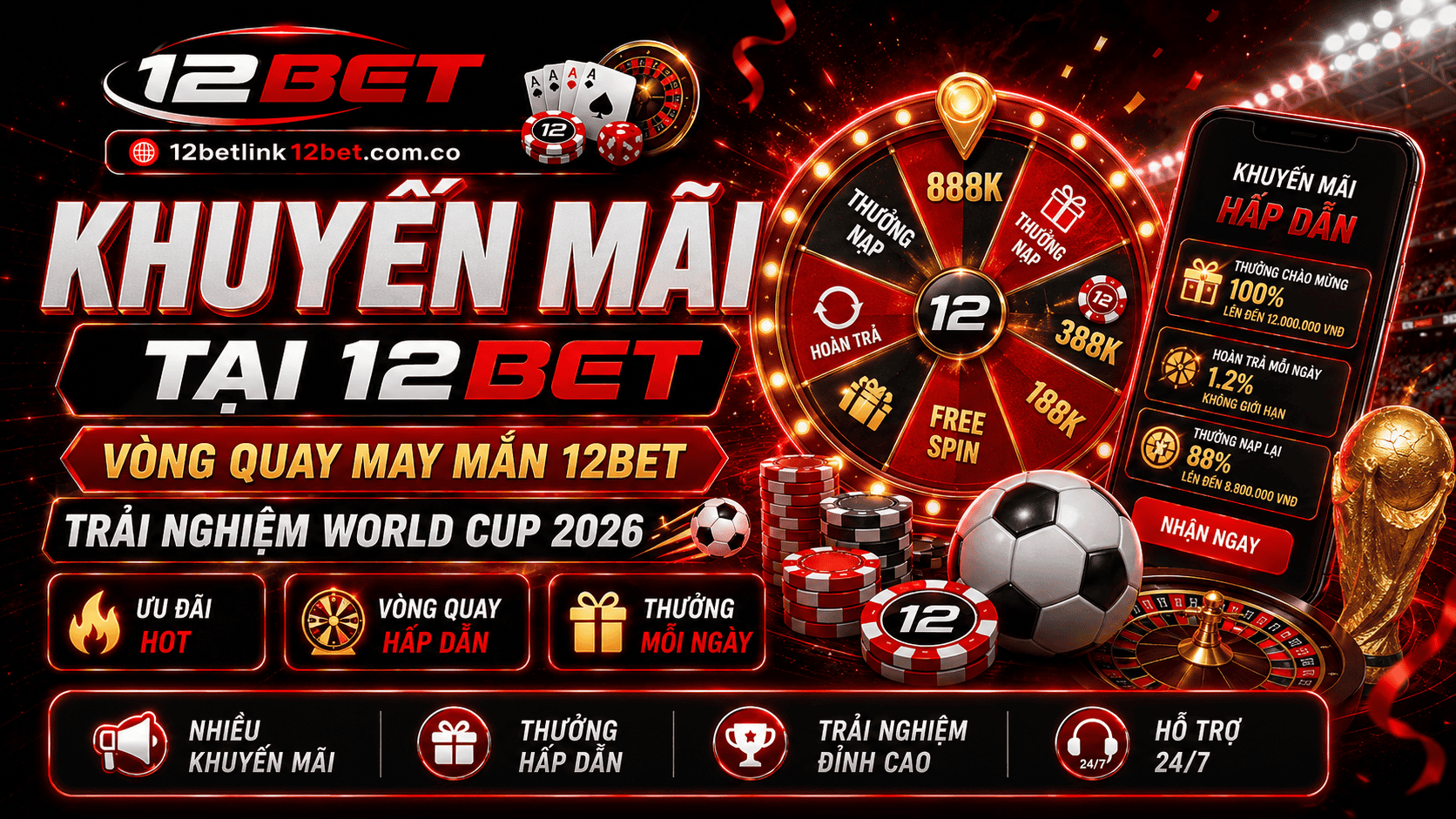 Khuyến mãi tại 12BET