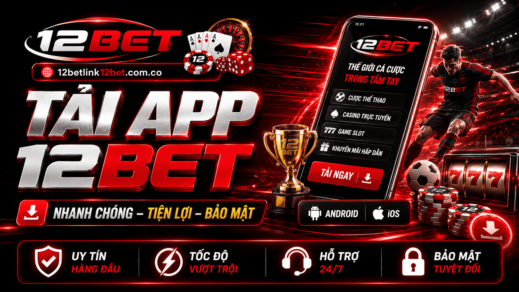 Hướng dẫn cách tải APP 12BET