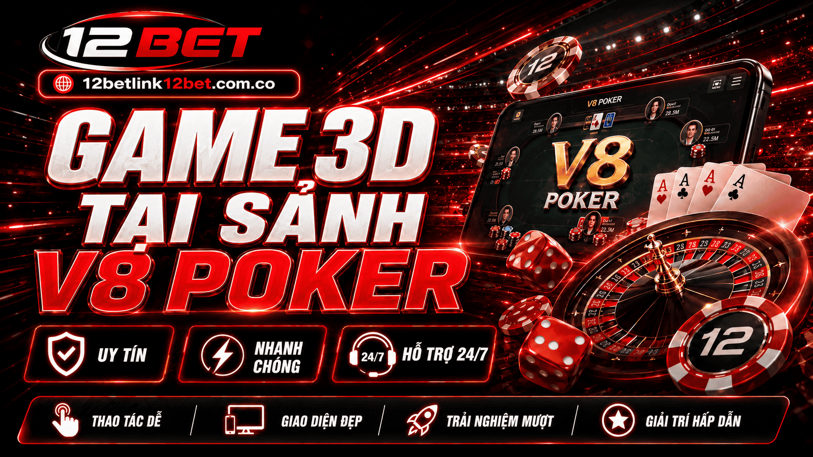 V8 Poker là sảnh cung cấp kho game chất lượng