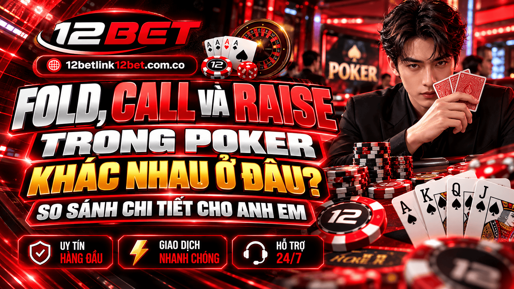 Fold, Call và Raise trong Poker khác nhau ở đâu? So sánh chi tiết cho anh em