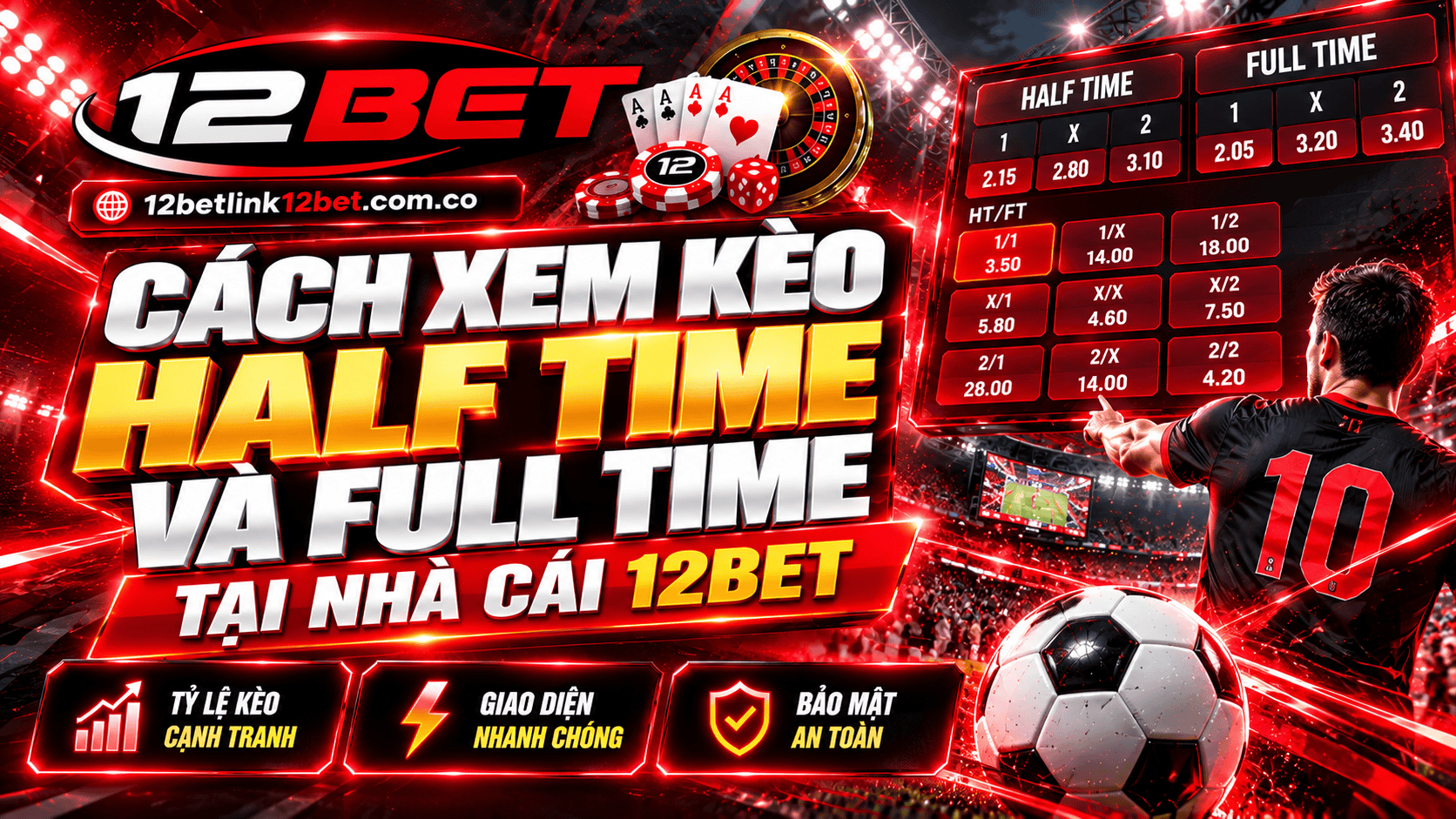 Cách xem kèo Half Time và Full Time tại nhà cái 12BET